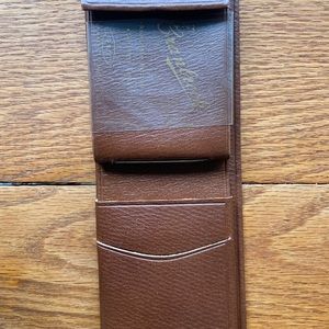 Cranbrook calfskin leather wallet with removable plastic passcase